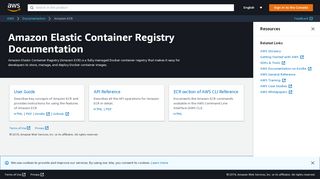 
                            3. Amazon Elastic Container Registry Documentation