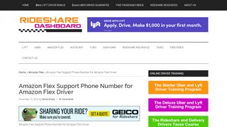 
                            6. Amazon Flex Support Phone Number for Amazon Flex Driver