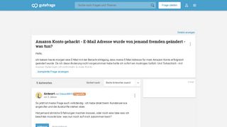 
                            7. Amazon Konto gehackt - E-Mail Adresse wurde von jemand ...