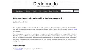 
                            5. Amazon Linux 2 virtual machine login & password