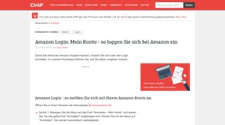 
                            6. Amazon Login: Mein Konto - so loggen Sie sich bei Amazon ...