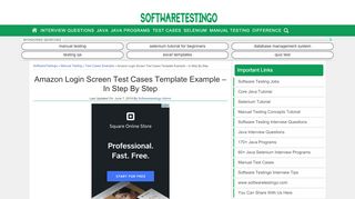 
                            7. Amazon Login Screen Test Cases Template Example – In Step ...