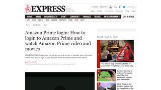 
                            8. Amazon Prime login: How to login to Amazon ... - express.co.uk