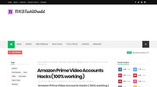 
                            7. Amazon Prime Video Accounts Hacks ( 100% …