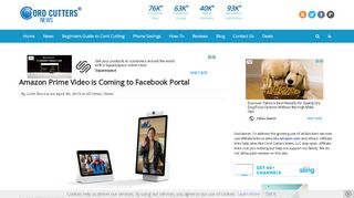 
                            9. Amazon Prime Video is Coming to Facebook Portal - Cord Cutters News