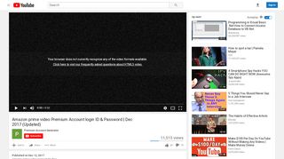 
                            11. Amazon prime video Premium Account login ID & Password ...