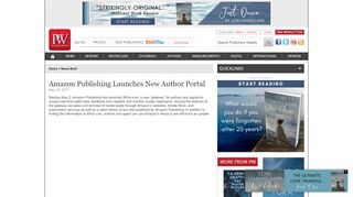 
                            5. Amazon Publishing Launches New Author Portal - Publishers Weekly