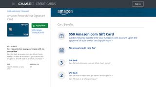 
                            10. Amazon Rewards Visa Signature Card - Chase …