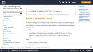 
                            3. Amazon S3 Server Access Logging - AWS Documentation