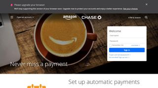 
                            5. Amazon - Set up Automatic Payments - Chase.com