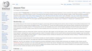 
                            1. Amazon Vine - Wikipedia