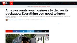 
                            6. Amazon wants your business to deliver its packages: Everything you ...