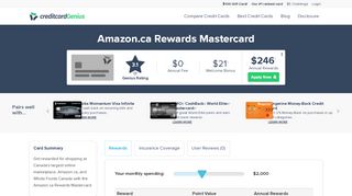 
                            6. Amazon.ca Rewards Mastercard | creditcardGenius