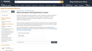 
                            4. Amazon.com Help: About Amazon Hub Apartment Locker