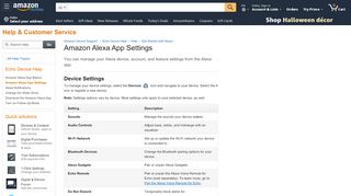 
                            2. Amazon.com Help: Amazon Alexa App Settings