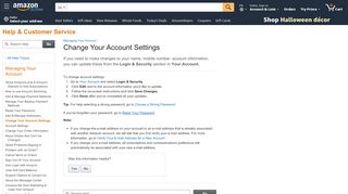 
                            3. Amazon.com Help: Change Your Account Settings