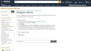 
                            2. Amazon.com Help: Deregister a Device