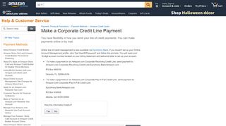 
                            2. Amazon.com Help: Make a Corporate Credit Line Payment