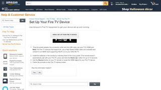 
                            1. Amazon.com Help: Set Up Your Fire TV Device