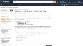 
                            2. Amazon.com Help: Sign Up for the Amazon Prime Free Trial