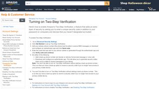 
                            4. Amazon.com Help: Turning On Two-Step Verification