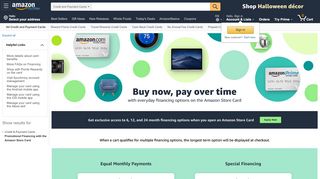 
                            1. Amazon.com: Promotional Financing with the Amazon Store ...