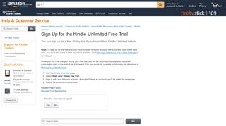 
                            8. Amazon.com.au Help: Sign up for the Kindle Unlimited Free ...