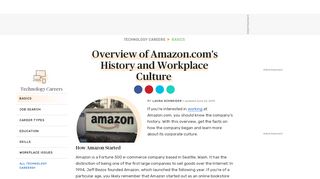 
                            6. Amazon.com's History and Corporate Culture