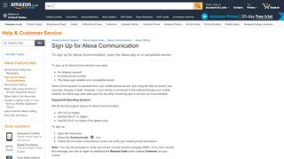 
                            5. Amazon.co.uk Help: Sign Up for Alexa Communication