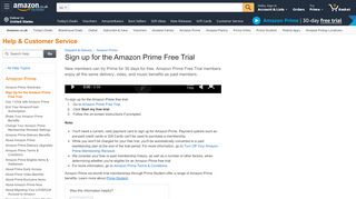 
                            10. Amazon.co.uk Help: Sign Up for the Amazon Prime Free Trial