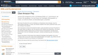 
                            6. Amazon.de Hilfe: Über Amazon Pay