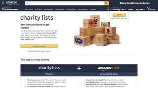 
                            6. AmazonSmile Charity Lists