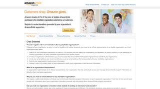 
                            4. AmazonSmile Org Central: Customers shop. Amazon gives.