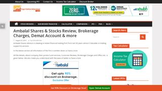 
                            5. Ambalal Shares Review, Brokerage Charges, Demat A/c ...