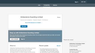 
                            9. Amberstone Guarding Limited | LinkedIn