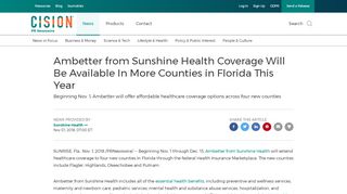 
                            9. Ambetter from Sunshine Health Coverage Will Be Available In More ...