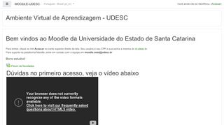 
                            8. Ambiente Virtual de Aprendizagem - UDESC