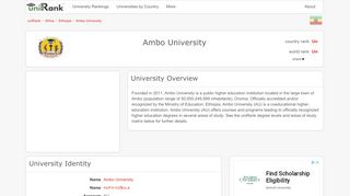 
                            8. Ambo University | Ranking & Review