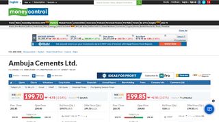 
                            9. Ambuja Cements Ltd. Stock Price, Share Price, Live BSE/NSE ...