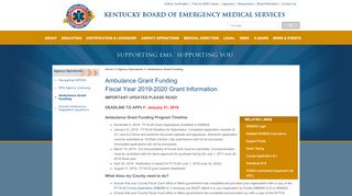 
                            5. Ambulance Grant Funding - Kentucky Board of Emergency Medical ...