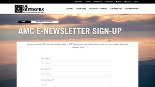 
                            10. AMC E-newsletter Sign-up - Appalachian Mountain Club