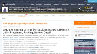 
                            8. AMC Engineering College (AMCEC), Bengaluru Admission 2019 ...