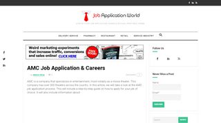 
                            9. AMC Job Application & Careers | Job Application World