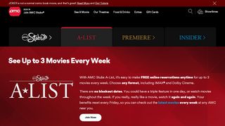 
                            2. AMC Stubs A-List - AMC Theatres