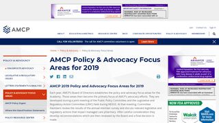 
                            9. AMCP Policy & Advocacy Focus Areas for 2019 | AMCP.org