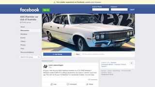 
                            8. AMC/Rambler car club of Australia Public Group | Facebook