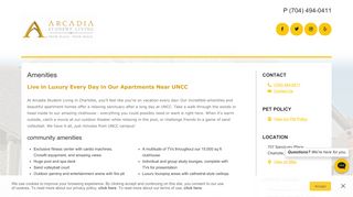 
                            4. Amenities Designed UNCC Students | Arcadia Student Living