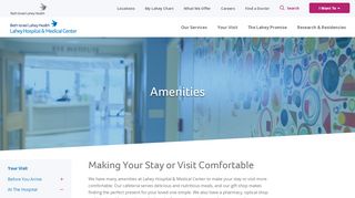 
                            4. Amenities - Lahey Hospital & Medical Center, Burlington & Peabody