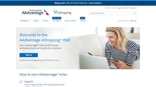 
                            6. American Airlines AAdvantage eShopping: Shop Online & Earn Miles