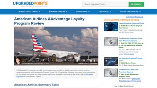 
                            8. American Airlines AAdvantage Frequent Flyer Program Review ...